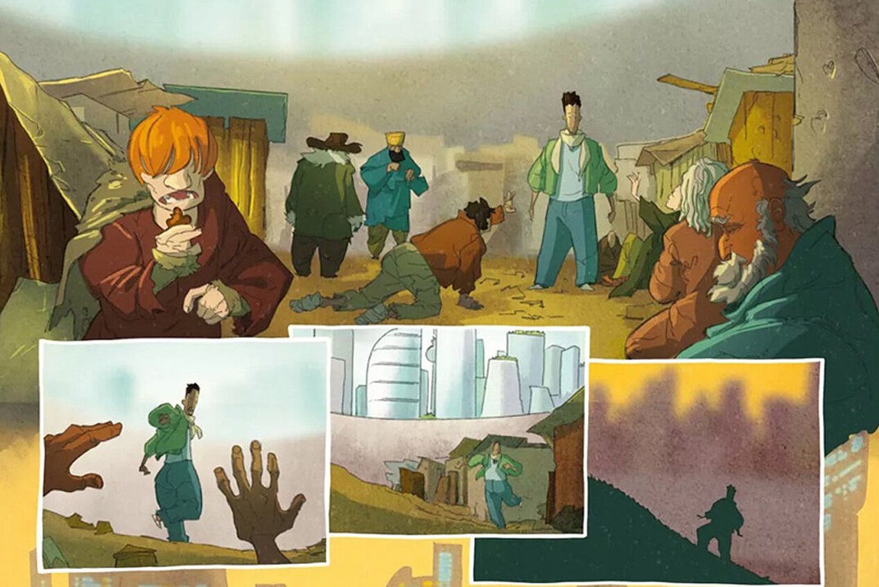 Detail from the comic 'Temple of refuge'